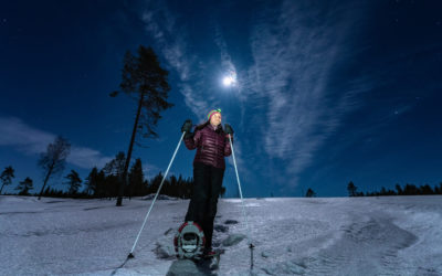 Tourfoto von Summits zur Schneeschuhwanderung bei Vollmond